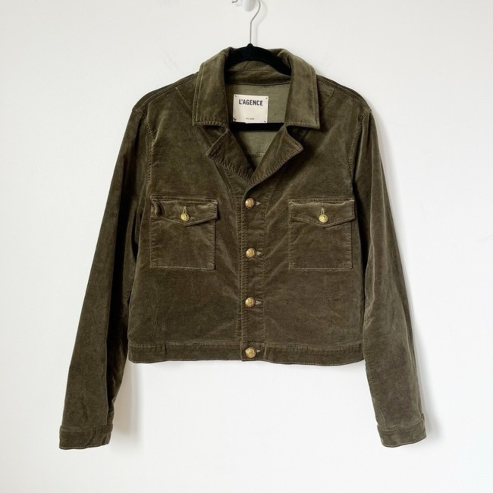 L'AGENCE Khaki Utility Jacket for Women